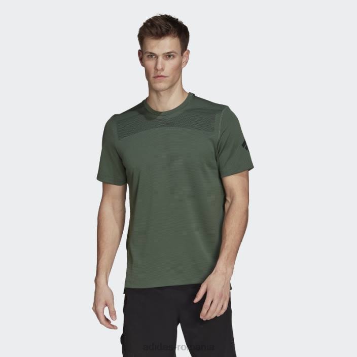 Adidas tricou cu imprimeu impact suport frontal antrenament verde oxid bărbați oxid verde 2JBN7094