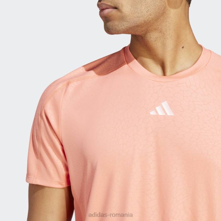 Adidas tricou cu imprimeu pu antrenament coral adidas bărbați coral 2JBN5766
