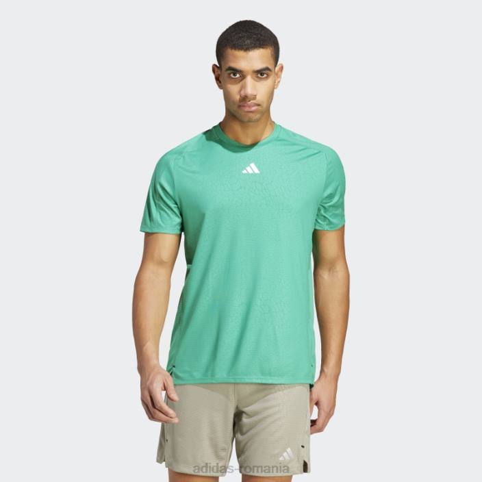 Adidas tricou cu imprimeu pu antrenament curte verde bărbați verde curte 2JBN5767