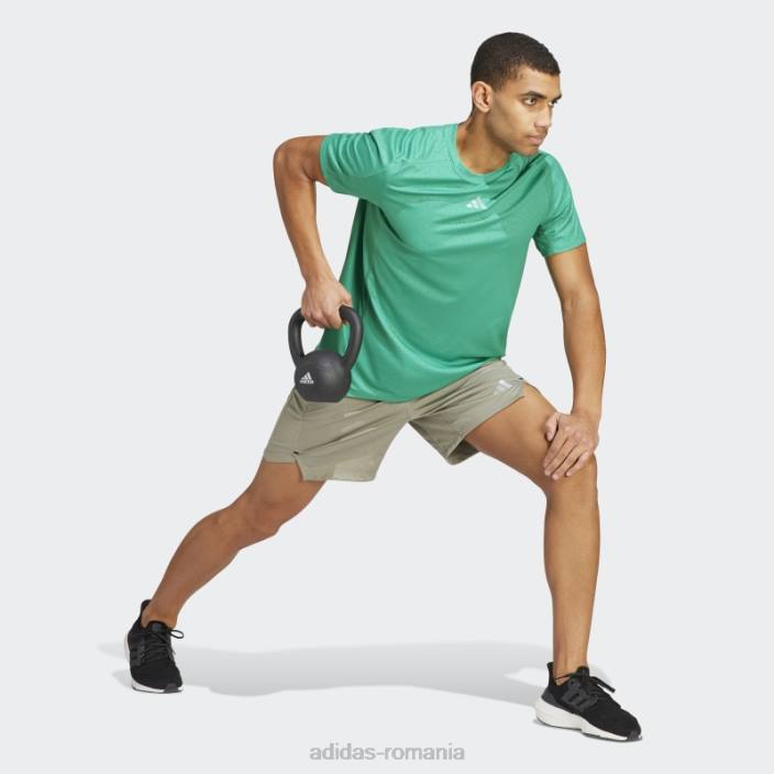 Adidas tricou cu imprimeu pu antrenament curte verde bărbați verde curte 2JBN5767