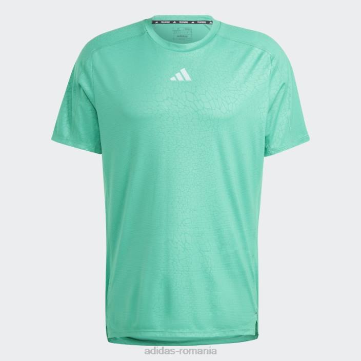 Adidas tricou cu imprimeu pu antrenament curte verde bărbați verde curte 2JBN5767