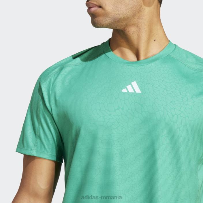 Adidas tricou cu imprimeu pu antrenament curte verde bărbați verde curte 2JBN5767