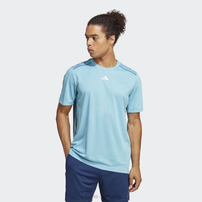 Adidas tricou cu logo de bază de antrenament albastru bărbați albastru/transparent 2JBN13718