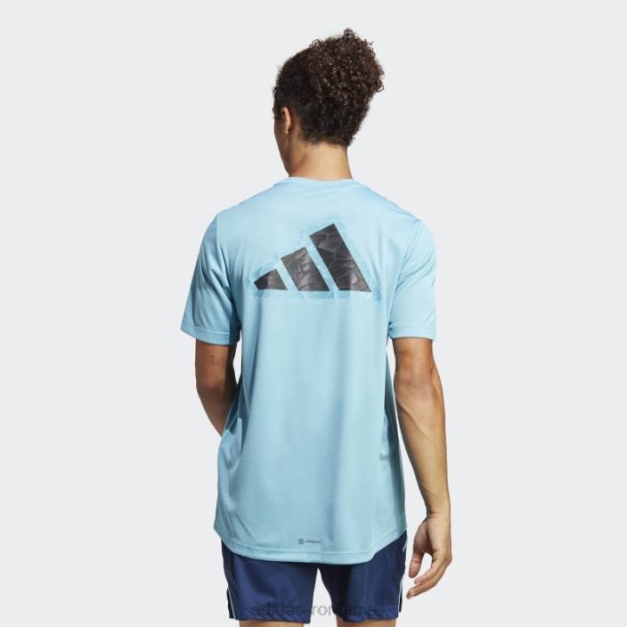 Adidas tricou cu logo de bază de antrenament albastru bărbați albastru/transparent 2JBN13718