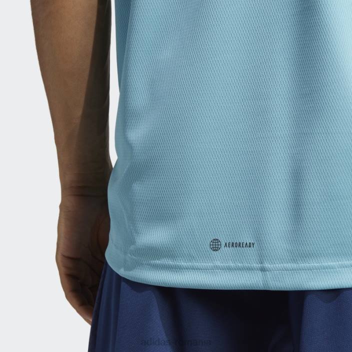 Adidas tricou cu logo de bază de antrenament albastru bărbați albastru/transparent 2JBN13718