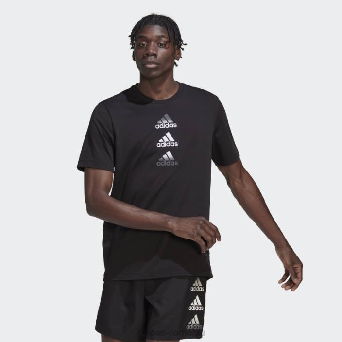 Adidas tricou cu logo negru conceput pentru a muta bărbați negru 2JBN14626