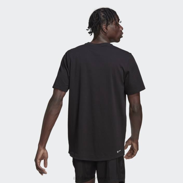 Adidas tricou cu logo negru conceput pentru a muta bărbați negru 2JBN14626