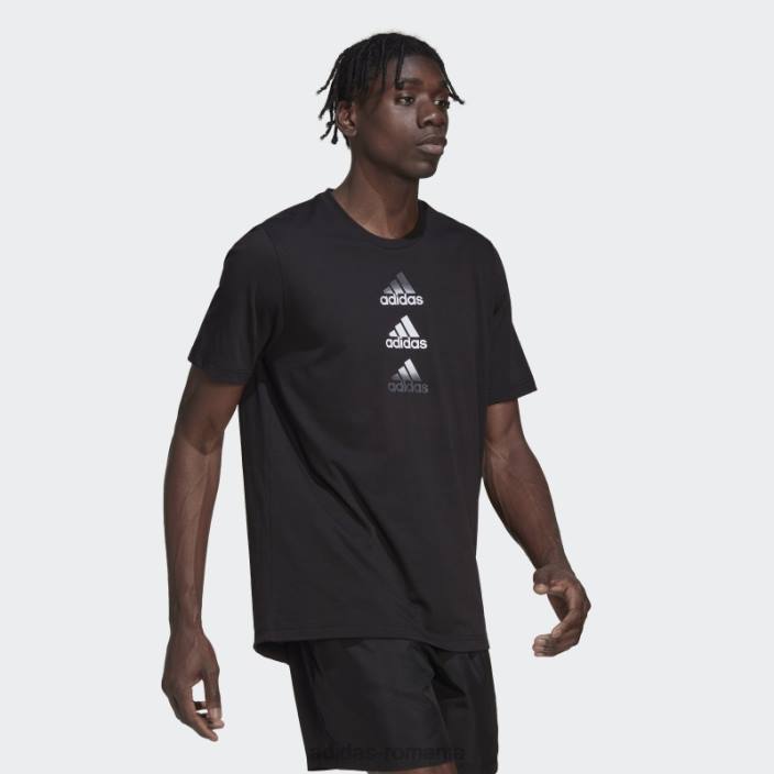Adidas tricou cu logo negru conceput pentru a muta bărbați negru 2JBN14626