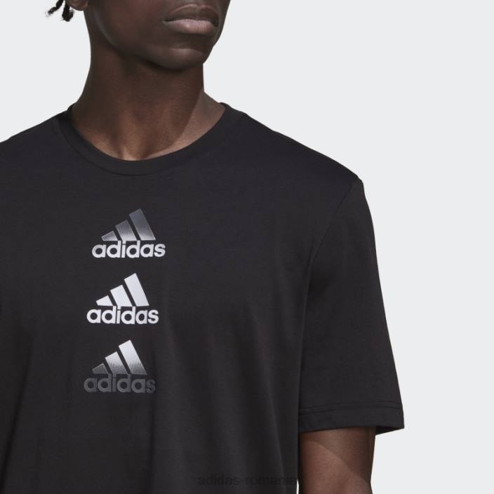 Adidas tricou cu logo negru conceput pentru a muta bărbați negru 2JBN14626