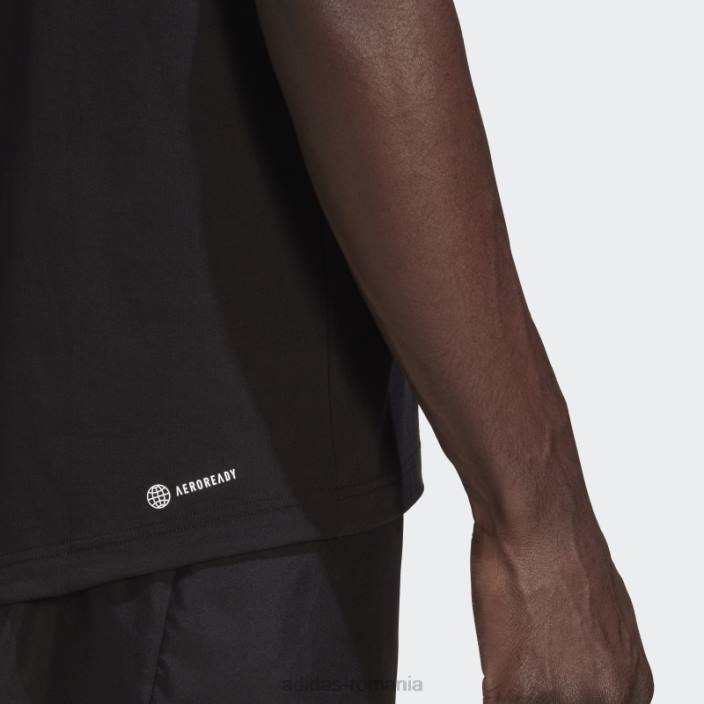 Adidas tricou cu logo negru conceput pentru a muta bărbați negru 2JBN14626
