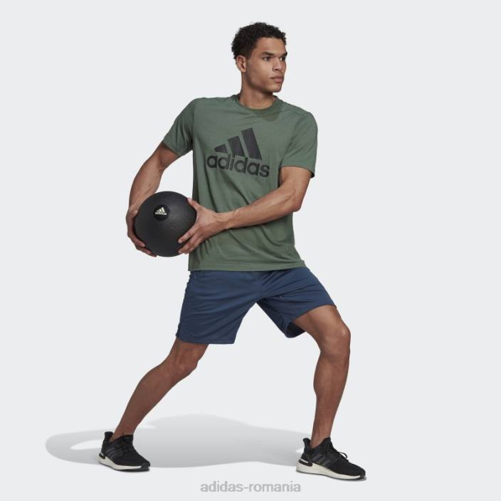 Adidas tricou cu logo sport green oxide aeroready design 2 move feelready bărbați oxid verde/negru 2JBN5110