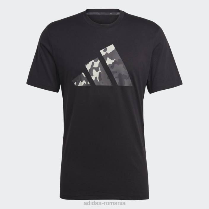 Adidas tricou de antrenament cu logo sezonier negru train essentials bărbați negru 2JBN6010