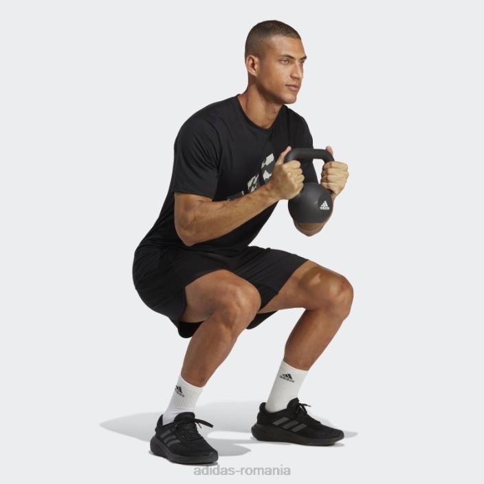 Adidas tricou de antrenament cu logo sezonier train essentials negru bărbați negru 2JBN854