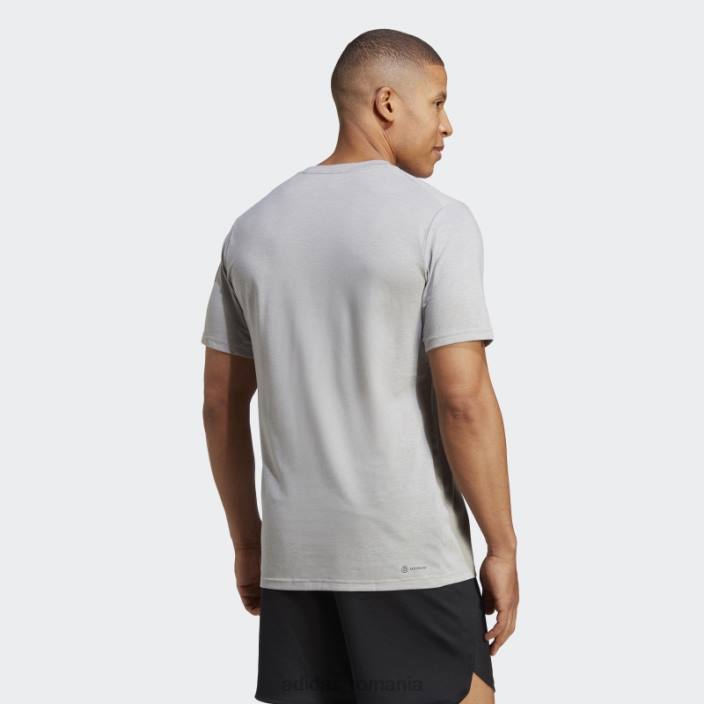 Adidas tricou de antrenament cu logo-ul feelready, gri mediu, esențiale, adidas bărbați gri mediu/negru 2JBN13335