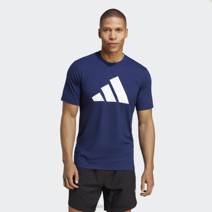 Adidas tricou de antrenament cu logoul feelready, albastru închis, esențiale, adidas bărbați albastru închis/alb 2JBN1011