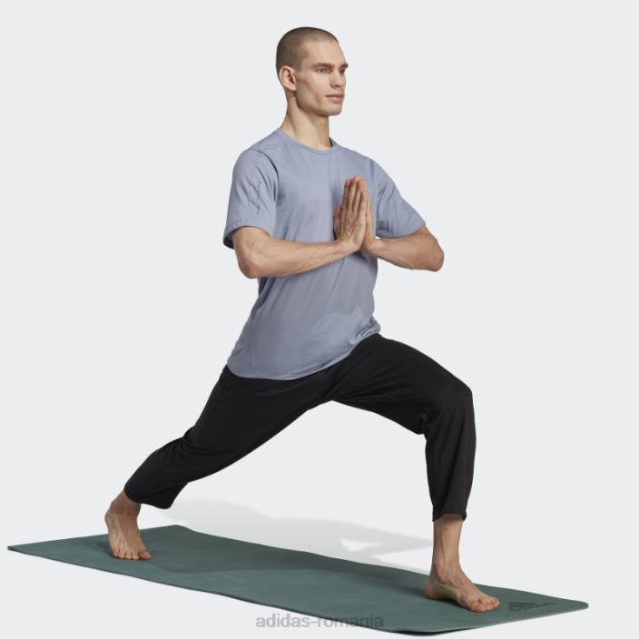 Adidas tricou de antrenament de bază de yoga violet argintiu bărbați violet argintiu/carbon 2JBN5659