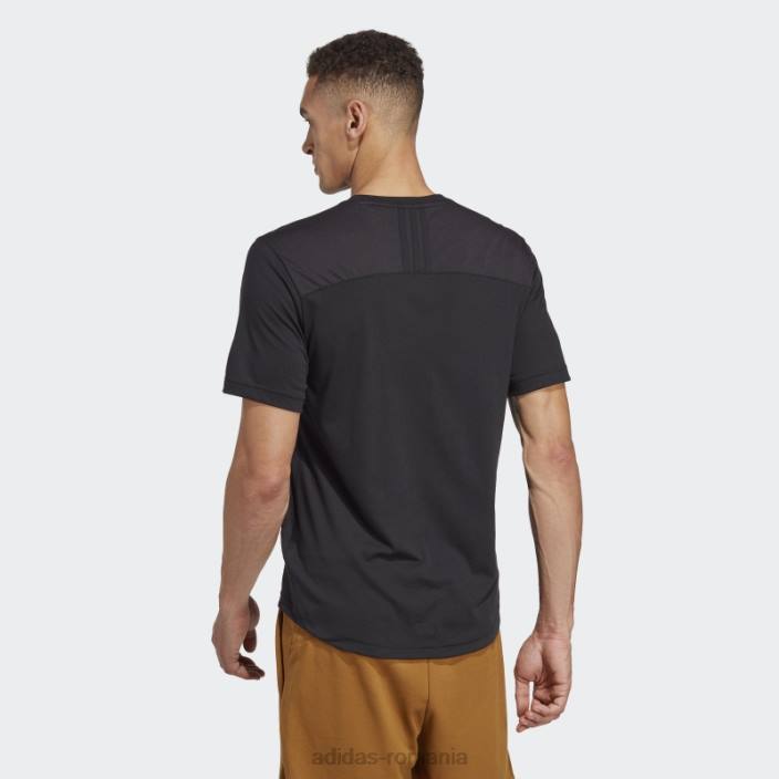 Adidas tricou de antrenament de bază yoga negru bărbați negru/carbon 2JBN13610
