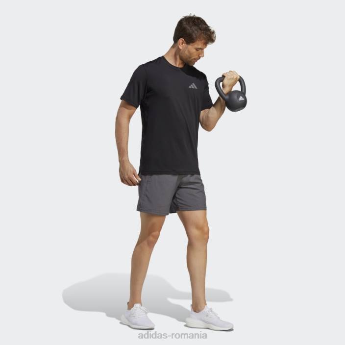 Adidas tricou de antrenament elastic sezonier negru train essentials bărbați gri inchis 2JBN5284