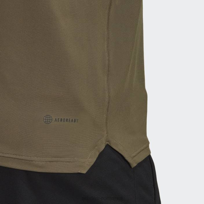 Adidas tricou de antrenament elastic sezonier olive train essentials bărbați măsliniu/roșu 2JBN5416