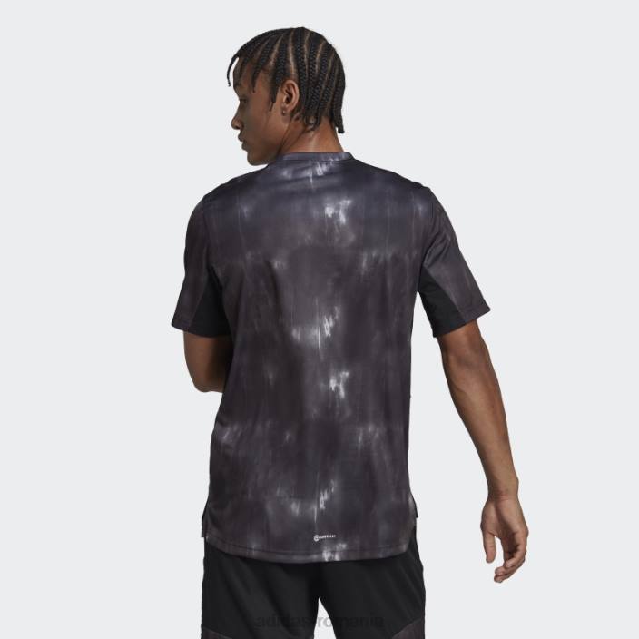 Adidas tricou de antrenament negru aeroready workout cu imprimeu cretă bărbați negru argintiu 2JBN6863
