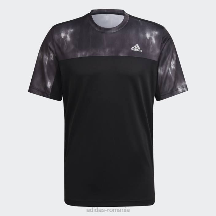 Adidas tricou de antrenament negru aeroready workout cu imprimeu cretă bărbați negru argintiu 2JBN6863