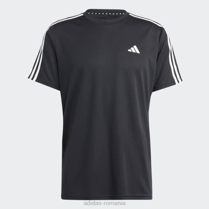 Adidas tricou de antrenament negru cu trei dungi adidas bărbați alb negru 2JBN3645