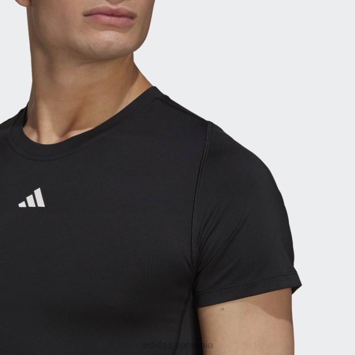 Adidas tricou de antrenament techfit negru bărbați negru 2JBN13892