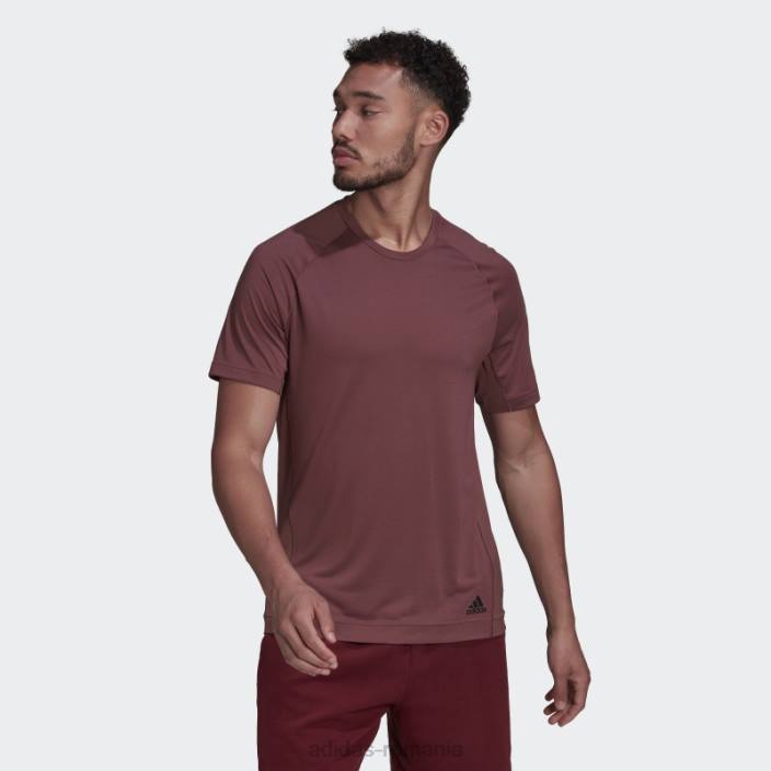 Adidas tricou de antrenament yoga burgundy bărbați Burgundia 2JBN14782