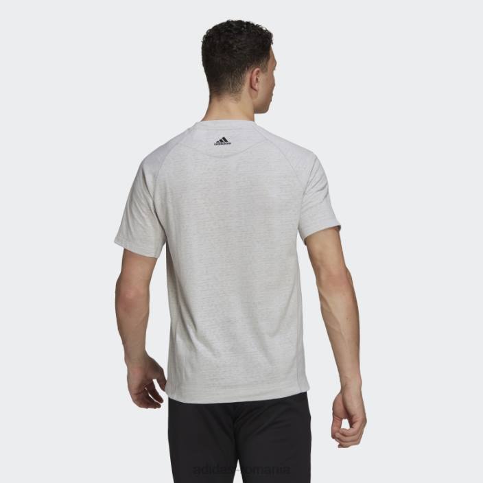Adidas tricou de antrenament yoga gri bărbați gri/alb 2JBN7237