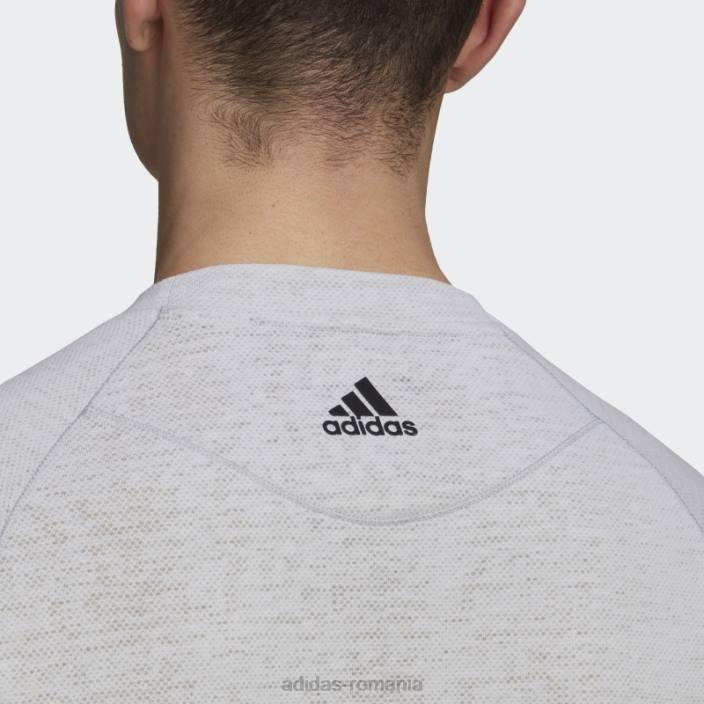 Adidas tricou de antrenament yoga gri bărbați gri/alb 2JBN7237