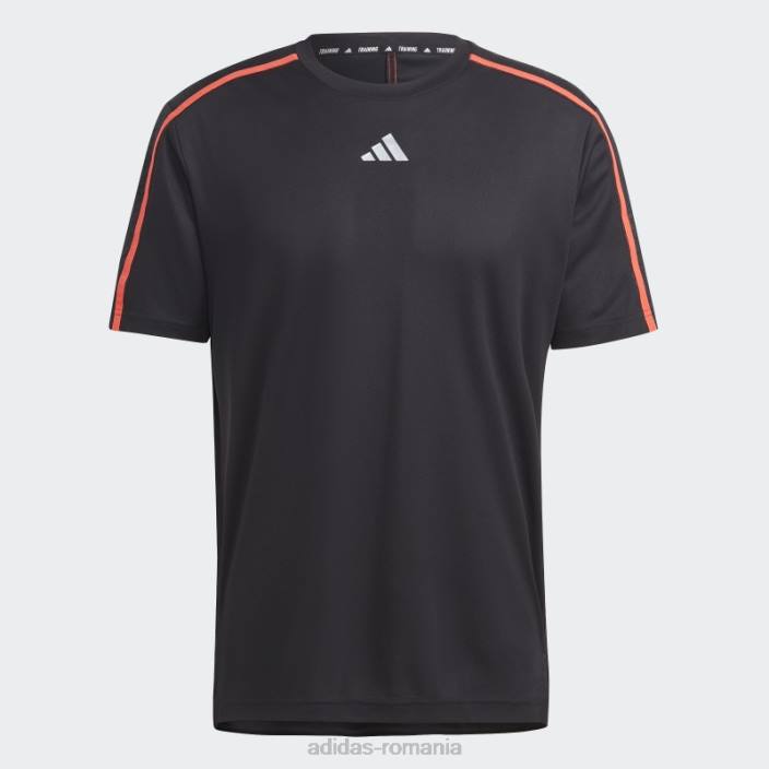 Adidas tricou de bază pentru antrenament negru bărbați negru/rosu/transparent 2JBN889