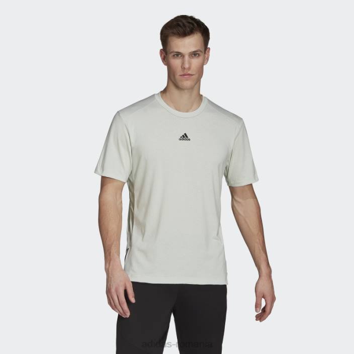 Adidas tricou de yoga aeroready verde bărbați verde/negru 2JBN6700