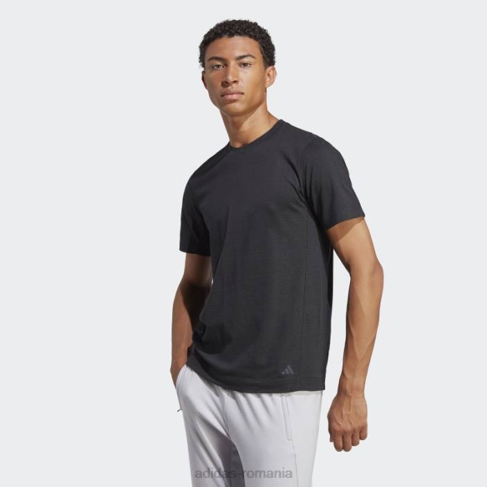 Adidas tricou elegant pentru antrenament yoga, negru bărbați negru 2JBN5012