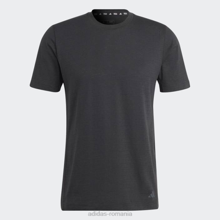 Adidas tricou elegant pentru antrenament yoga, negru bărbați negru 2JBN5012