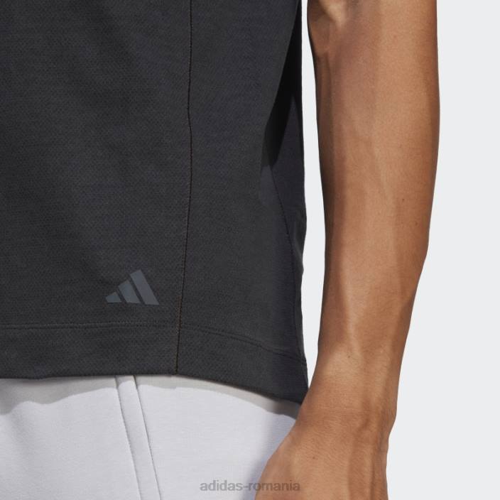 Adidas tricou elegant pentru antrenament yoga, negru bărbați negru 2JBN5012