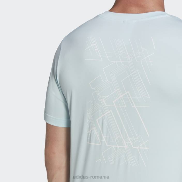Adidas tricou grafic adidas cu 3 bare de antrenament albastru bărbați albastru 2JBN14679