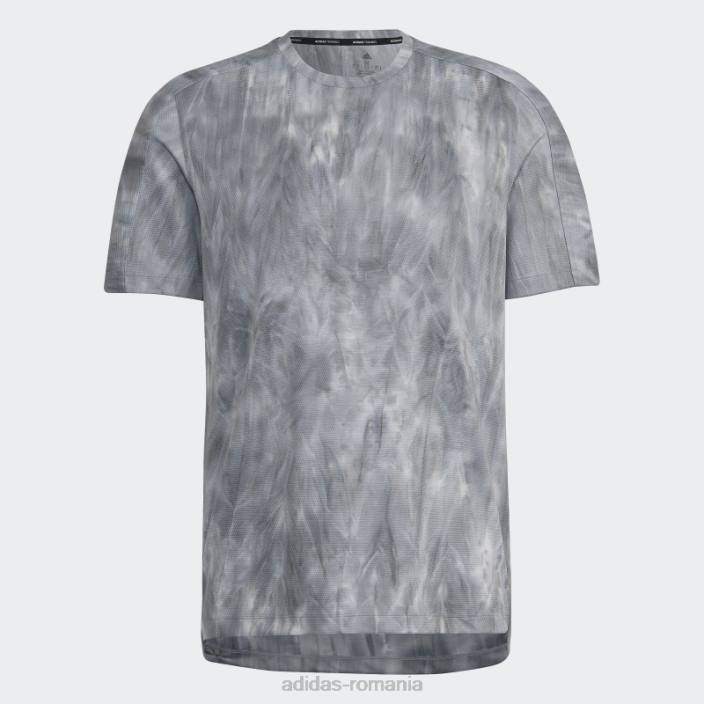 Adidas tricou grafic cu supraspray argintiu bărbați argintiu/alb/negru 2JBN14933