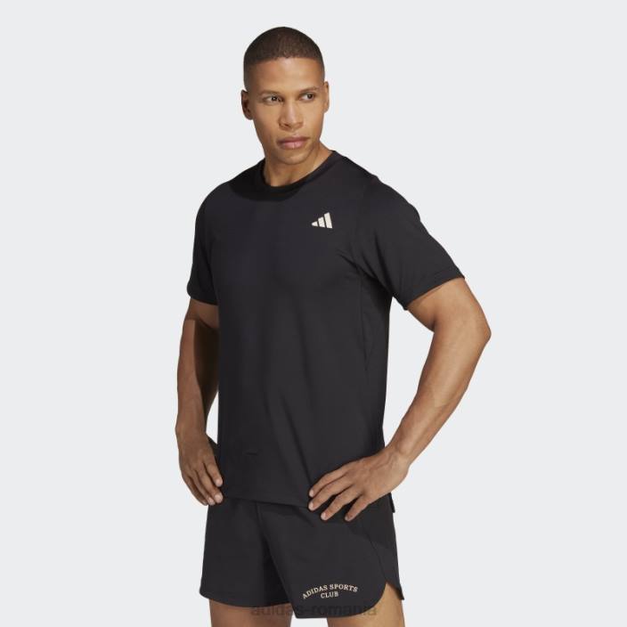 Adidas tricou grafic negru al clubului sportiv bărbați negru 2JBN3646