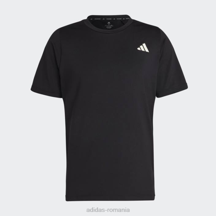 Adidas tricou grafic negru al clubului sportiv bărbați negru 2JBN3646