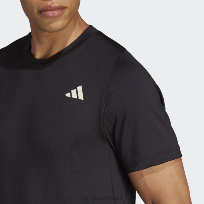 Adidas tricou grafic negru al clubului sportiv bărbați negru 2JBN3646