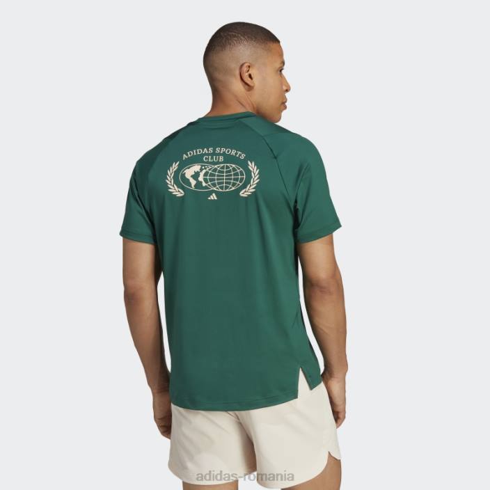 Adidas tricou grafic verde pentru clubul sportiv bărbați verde 2JBN5404