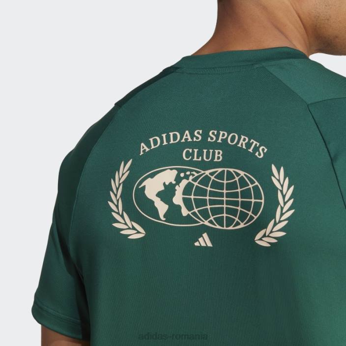 Adidas tricou grafic verde pentru clubul sportiv bărbați verde 2JBN5404