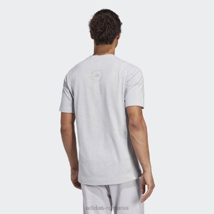 Adidas tricou gri pentru antrenament yoga bărbați gri 2JBN5735