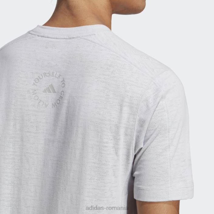 Adidas tricou gri pentru antrenament yoga bărbați gri 2JBN5735