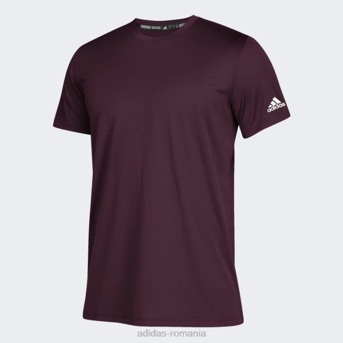 Adidas tricou maroon clima tech bărbați maro/alb 2JBN7559