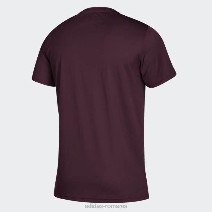 Adidas tricou maroon clima tech bărbați maro/alb 2JBN7559