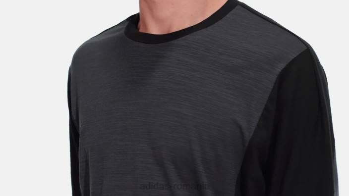 Adidas tricou negru adidas cu mânecă lungă pentru antrenament wellbeing bărbați negru/carbon 2JBN7101