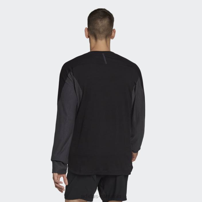 Adidas tricou negru adidas cu mânecă lungă pentru antrenament wellbeing bărbați negru/carbon 2JBN7101