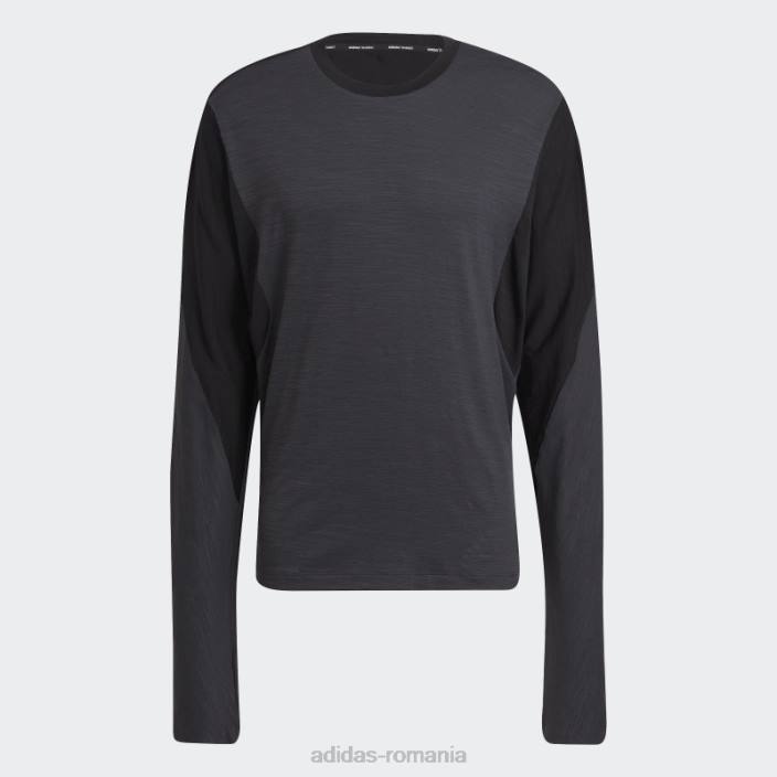 Adidas tricou negru adidas cu mânecă lungă pentru antrenament wellbeing bărbați negru/carbon 2JBN7101
