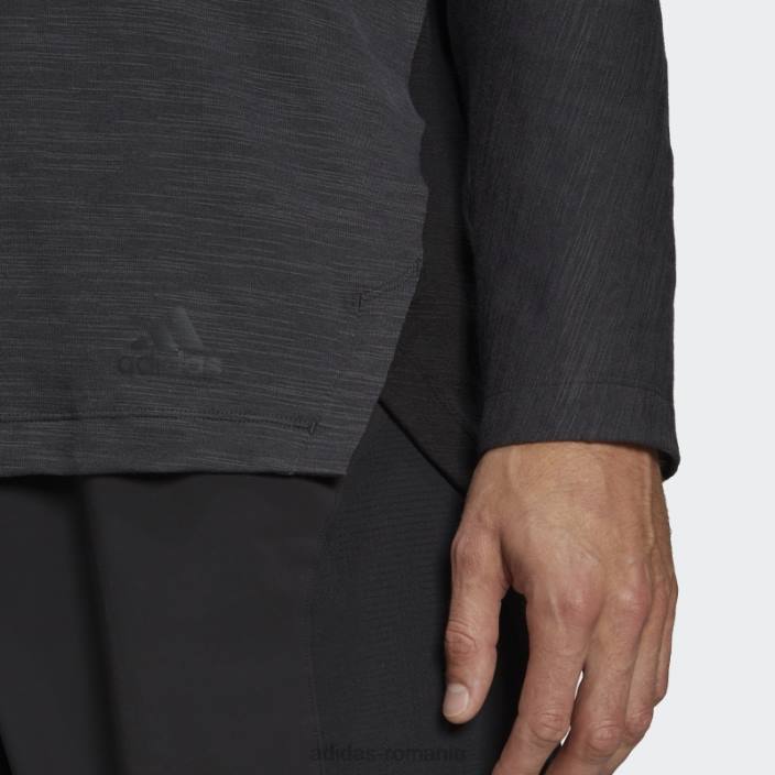 Adidas tricou negru adidas cu mânecă lungă pentru antrenament wellbeing bărbați negru/carbon 2JBN7101